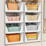 Stackable Closet Organizer Basket (5-Pack)