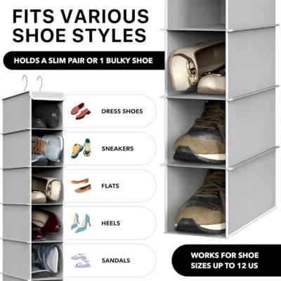Simple Houseware 10-Shelf Hanging Shoe Organizer